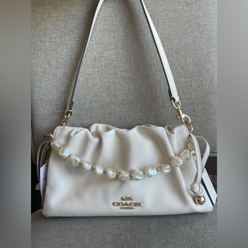 NWT！2PCS COACH 3-Way FAYE SHOULDER BAG WITH RUCHING（CV529）gift receipt FOR GIFT